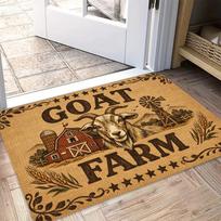 1Pcs Anti Fatigue Kitchen Rugs Vintage Country Goat Farm Print Waterproof Non Slip Thick Cushioned Mat 40*60cm