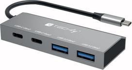 Hewlett-Packard Techly IUSB32C-HUB4AC2 laptop dock/port replicator Wired USB 3.2 Gen 1 (3.1 Gen 1) Type-C Silver