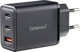 Intenso Power Adapter W65ACC, USB power adapter with 1 USB-A and 2 USB-C ports, black