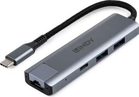 Lindy USB 3.2 Gen 2 Type C Hub & Gigabit Ethernet