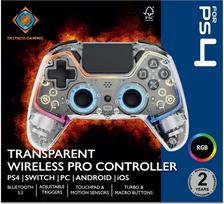 No Name Deltaco Gaming GAM-169-T Gaming Controller Transparent Bluetooth/USB Gamepad Android, Nintendo Switch, PC, PlayStation 4, iOS