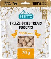 Petitto Freeze-dried duck treats - cat treats - 70g