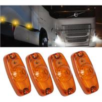 APSMOTIV freightliner cascadia 4 vnt. gabaritinių žibintų sunkvežimiams Gintariniai LED 4,5 colio priekabos žibintai Šoninis gabaritinis žibintas sunkvežimiui RV lauko apdailai 24V Priekiniai gintaras