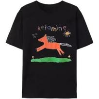 Ketamine Funny Cartoon T Shirt Horse Anime Graphic Women Men Tees Loose Casual T-Shirts Hipster Harajuku Cotton Couples Tshirts (1) Black XXXXL įvairiaspalvis