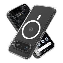 -HD magnetinis telefono dėklas Google Pixel 10 9 Pro XL 9A 8A 8 7 7A 6 6A Pro, Magsafe belaidžio įkrovimo, akrilinis dangtelis For Pixel 7A black