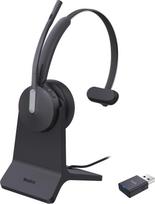 Yealink WH64 Hybrid Mono with Charging Stand Headset Wireless Head-band Office/Call center Micro-USB Bluetooth Black