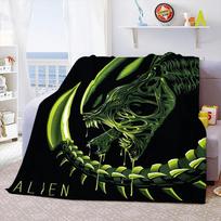 Svetimi filmo minkštas pledas Kosminio monstro margintas lovatiesė Sofos užvalkalai Kelioninis stovyklavimo pledas Vaikų suaugusiųjų dovana 75x90cm blue