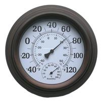 Indoor Outdoor Thermometer Hygrometer Temperature Humidity Meter Wall Thermometer for Patio Greenhouses Home Decor 1 gray