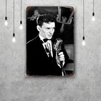 Frankas Sinatra Retro Vintage Skardinis Ženklas Plakatas Dekoratyvinė Plokštelė Metalo Plokštelė Sienų Dekoras 20x30cm（7.8x11.8inch） gray