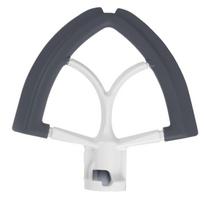 Good-Flex Edge Beater For Kitchenaid 4.5-5 Quart Mixer,Fits Tilt-Head,With Flexible Silicone Edges Bowl Scraper white