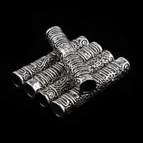 5 Pcs Beads,Hair Cuffs,Hair Clip for Braid,Hair Bun extension,Assorted gray