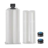 Factory 50ml 1:1/2:1/10:1 2-Component Ab Epoxy Gun Cartridge Dispensing Glue Squeeze Mixed Manual Caulking Gun Syringe Cartridge 1st gen 2-comp 50ml 2:1 (piston + plug) white