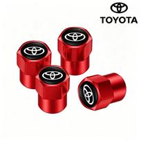 4Pcs Metal Tire Valve Caps Leak Proof Dust Proof Car Wheel Air Caps For Toyota Hilux Corolla RAV4 Camry Highlander Yaris Cross