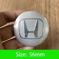 45-65mm Automobilio rato centrinio dangtelio lipdukas Emblema Priedai Honda Civic FIT Accord Prelude CRV 5-os kartos City XRV CRV HRV Odyssey 1Set(4Pcs) gray