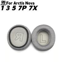 Pakeičiami futbolo tinklo ausų pagalvėlės Steelseries Arctis Nova 1 3 5 7P 7X ausinėms, minkštos atminties putų pagalvėlės/ausinių remonto dalys balta