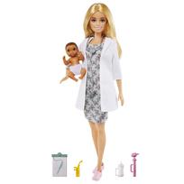 Barbie Baby Doctor Set - Dress-up Doll & House - Pretend Play - Ages 3+ - White GVK03 white