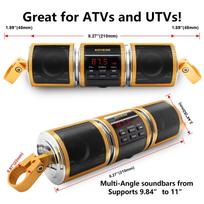 Bluetooth garso motociklo stereo garsiakalbis motociklo montavimas MP3 muzikos grotuvas stiprintuvas motoroleris dviratis USB FM radijo garsiakalbis rožinio aukso spalvos