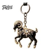 Sheep Shaped Key Ring Acrylic Black Keyhcain, Goat Car Pendant Pendant, Backpack Handbag Charm Hanging Decoration Animal Lover Keychain 5cm