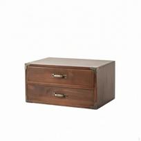 Senovinis medinis stalo organizatorius | Rustic, Stalo organizatorius, biurui, su dviguba stalčiumi Double Drawer gray