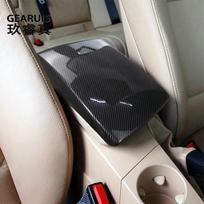 Car Styling Center Console Tidying Armrest Box Panel Protective Cover Sticker Trim For BMW X3 E83 2006-2010 Interior Carbon fiber Color black