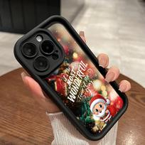 Sky Eye Ladder Soft Case for Samsung A06 A15 A25 A35 A55 A54 S23 S24 FE All Samsung models Phone Cases Silicone Cover NY31 Merry Christmas Santa Claus OPPO A38 4G(A18) brown