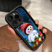 Sky Eye Ladder Soft Case for Samsung A06 A15 A25 A35 A55 A14 A24 A34 S23 S24 FE All Samsung models Phone Cases Cover NY42 Merry Christmas Bear Deer OPPO A38 4G(A18) gray