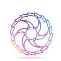 CNC kalnų dviračių dviračių stabdžių diskų plūduriuojantis rotorius 160/180/203 mm rotoriai MTb dviračių priedai 160MM colorful hollow purple