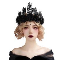 Witch Crown Props Carnivals Event Cosplay Costume Female Gothic Wedding Headwear 1 juoda