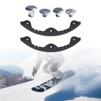 2 Pcs Snowboard Protector Strips Longboard Deck Cover Replacement Skateboard 22CM black
