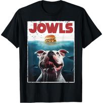 Funny American Bulldog Jowls Burger Bully, Dog Mom, Dog Dad T-Shirt XXXXXL