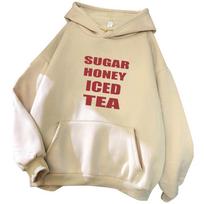 Latto Sugar Honey Iced Tea Women and Man Printing Long Sleeve Spring and Summer Casual Music Fans Gift Hoodie 3XL black