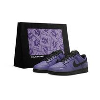 Nike Dunk Abrasion Resistant Lightweight Slip Resistant Low top Skateboard Shoes Unisex Black Purple IO7606-010(Team577-dunkBOX) 43 black