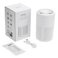 Portable Air Purifier Mini Desktop HEPA Filter Air Cleaner For Home Office Freshener Household Purification gray