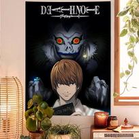 Anime Death Note Poster Manga Dragon Cartoon Tapestry Art SciFi Room Decor Wall Hanging for Bedroom Living Room Dorm Design 74x94cm(29x37in) brown