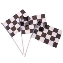 10Pcs 14*21cm Black And White Square Hand Flag Racer Waving Racing Flags Car Starting Banners white