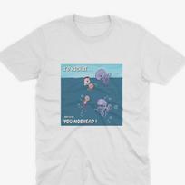Karl Pilkington vs. Octopus, Ricky Gervais Show, An Idiot Abroad T-Shirt, The Ricky Gervais Show Monkey News T-Shirt Karl Pilkington T-Shirt M white