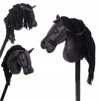 HORSE HEAD ON A STICK sound PLUSH HOBBY HORSE black