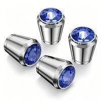 Universal Black Chrome BMW Diamond Tire Valve Caps - Various Colors Available