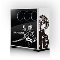 NieR:Automata Anime Vinyl Stickers for PC Case,Personaliy Waterproof Decor Decals for Atx Mid Computer Chassis Skin white
