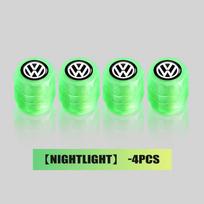 New 2026 4PCS Car Luminous Tire Valve Cap Fluorescent Night Glowing Decor For Volkswagen VW Passat Golf 4 5 6 Tiguan Polo Scirocco Jetta EQ1