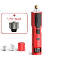 ROJECO Pet Electric Nail Grinder Rechargeable Dog Paw Grooming Nail Clipper LED Light 7 Speeds Adjustable Cat Claw Nail Grinder red