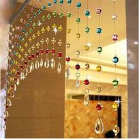 Acrylic Crystal Strings Bead Curtain, Original Glass Drop, 45 Arc, Multicolor įvairiaspalvis