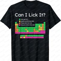Can I Lick It Periodic Table T-Shirt Harajuku Mens T Shirts Graphic T Shirts Men Clothing Overs XXXL green
