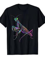 Praying Mantis Colourful Insect Entomology Entomologist T-Shirt[Cool Design] Str L black