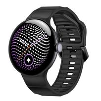 Wave-shaped silicone band for Google Pixel Watch 5 (45mm) tamsiai mėlyna