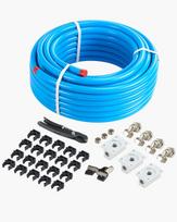 VEVOR Air Compressor Line Kit, 100FT x 3/4 , HDPE-Aluminum Compressed Air Piping System, Leak-Proof, Pressure-Resistant & Easy-to-Install mėlyna