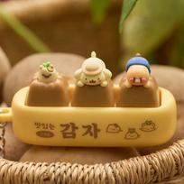 Pompompurin x Kakao Friends Clicker Keycap Figure Keyring_Chunsik beige