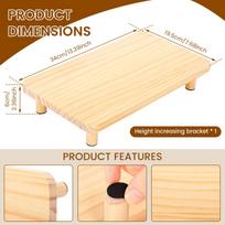 6/10cm Cat Food Stand Wood Cat Auto Feeder Elevated Stand Table Raised Stand for Relieve the Spine and Joint of the Kitten beige