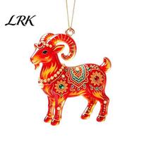 Elegant Decorative Accessory 2D Acrylic Goat Christmas Tree Pendant, Keychain Bag Charm, Cute Sheep Rearview Craft Supplies Mirror Hanging Ornament