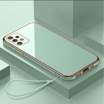 Prabangus padengtas TPU telefono dėklas su dirželiu, skirtas Samsung Galaxy A04 A05 A13 A14 A23 A24 A52 A54 A34 A53 5G Note20 Ultra S23 minkštas dėklas, silikoninis dangtelis Samsung Galaxy F62 white